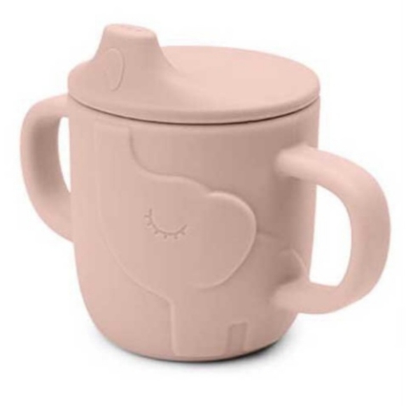 Food Grade Silicone Pink Baby Toddler Spout Cup Spoon Bowl Plate with Suction - Picture 2 of 13